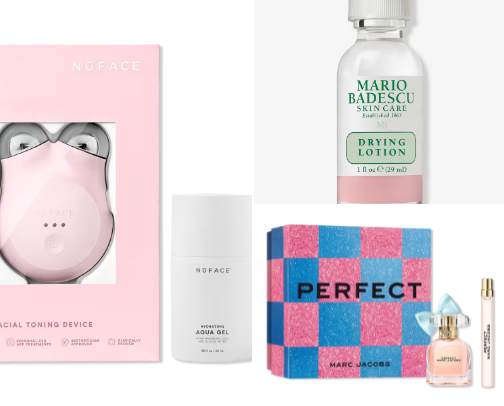 Favorite skincare products cover photo collage