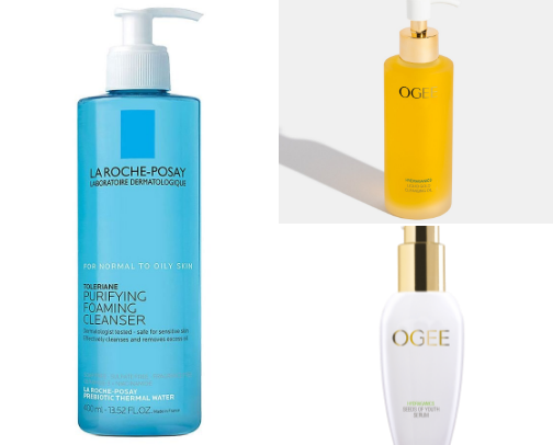 Skincare routine cover photo collage