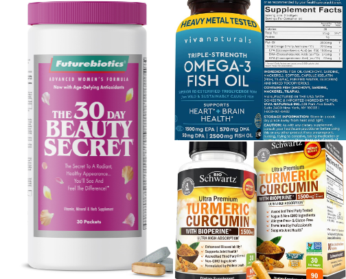 The 2026 Master Protocol: 30 Vitamins & Supplements for Flawless Skin" cover photo collage