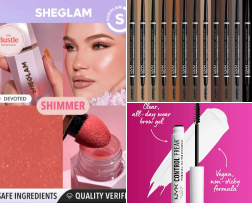 Makeup on a budget cover photo collage