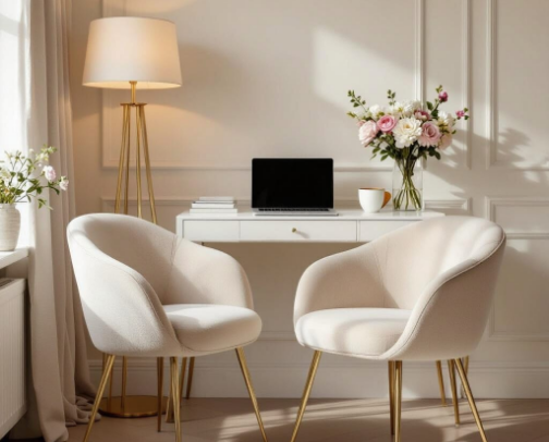 Elegant Home Office Must-Haves cover photo collage
