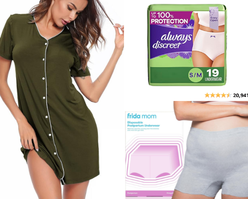 Hospital Bag Recommendations cover photo collage