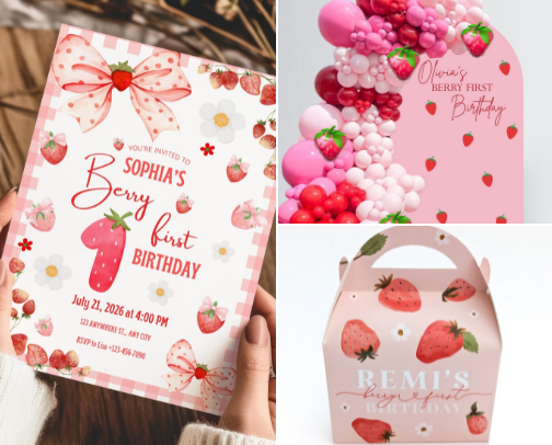 One Year Old Bday Themes cover photo collage