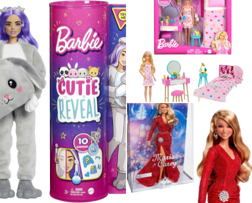 Barbie children's toys cover photo collage