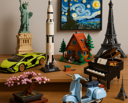 BRICK THERAPY: LEGO BUILDS FOR ADULTING cover photo collage