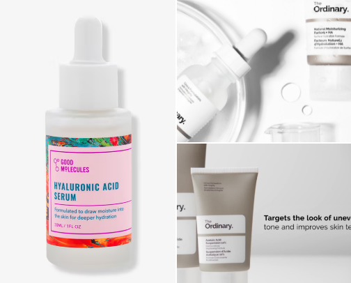 Affordable Skincare Routine ALL skin types cover photo collage