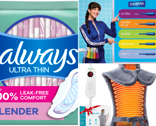 Everything a girl need on her periods cover photo collage