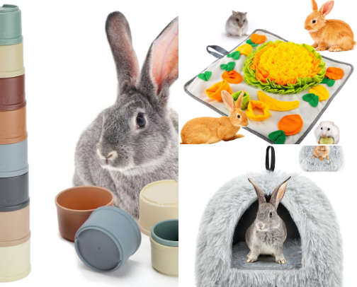 A Cozy Burrow: Rabbit Edition cover photo collage