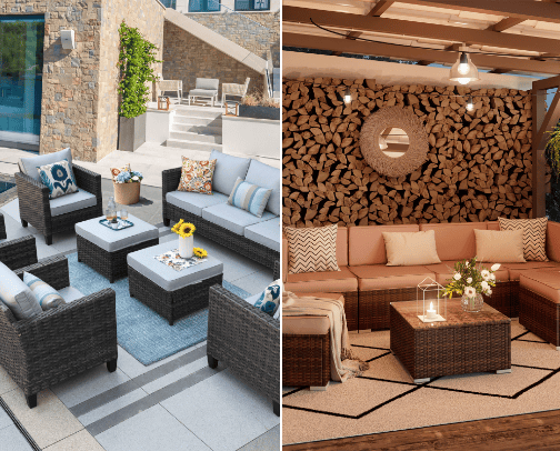 Minamalistic Patio Furniture cover photo collage