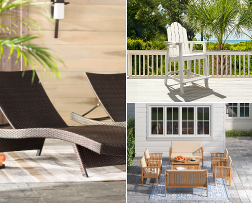 What I’m grabbing from Wayfair’s up to 50% off outdoor sale cover photo collage