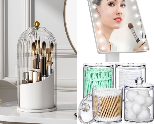 Aesthetic Vanity & Skincare Organization Must-Haves cover photo collage