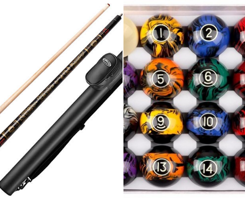 Billiards accessories cover photo collage