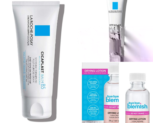 Skin care products for acne🔝🙌🏼 cover photo collage