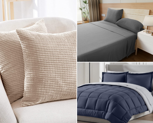 Cozy Up in Style: Bed & Bath Bliss Awaits! cover photo collage