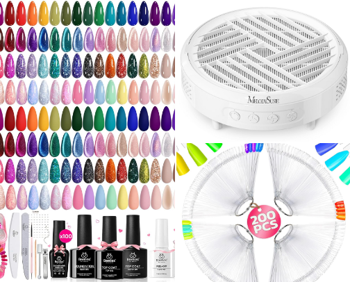 beetles + nail supply unboxing products from tiktok cover photo collage