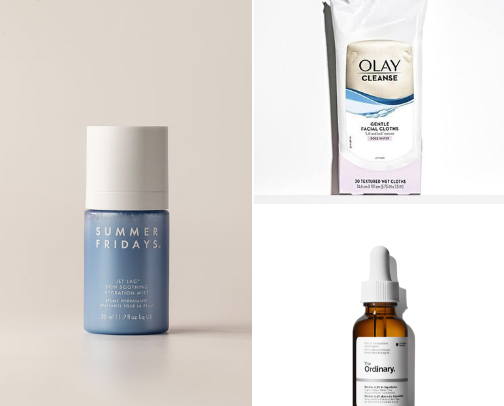 My favorite facial skincare recs cover photo collage