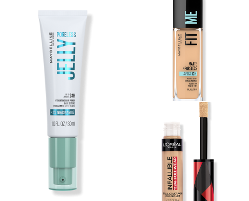 Most affordable oily-skin friendly makeup routine cover photo collage