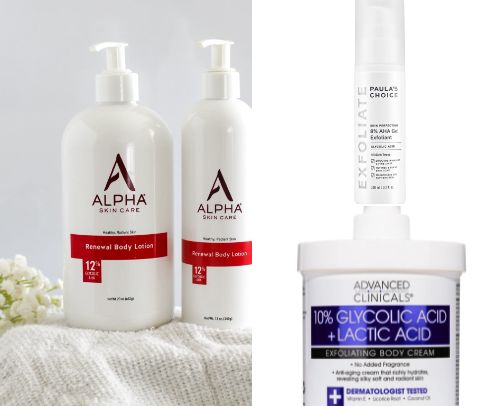 Nightly Body Lotions and Creams Exfoliants! cover photo collage