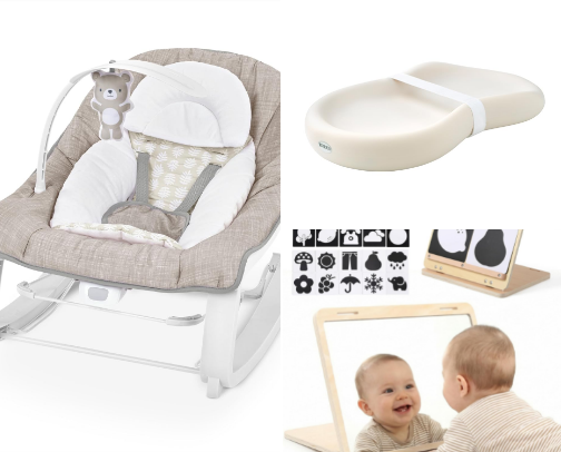 Minimal and purposeful baby registry cover photo collage