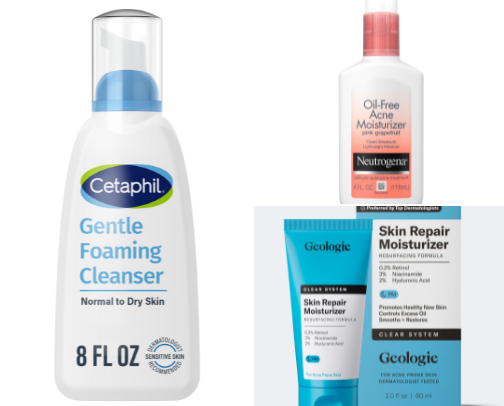 Skincare Products for Acne Prevention cover photo collage