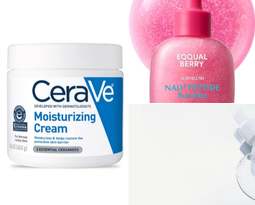 My skincare products cover photo collage