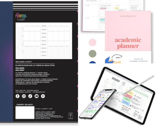 School Essentials for Organized Girls: Planners, Stationery, Backpacks, Productivity Tools, and Tech Gadgets Every Student Needs cover photo collage