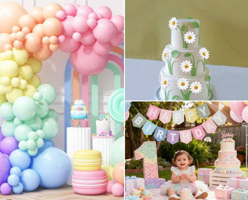 Cute B'day Party Essentials🎂🎉 cover photo collage