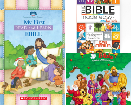 Bible Books For Children cover photo collage