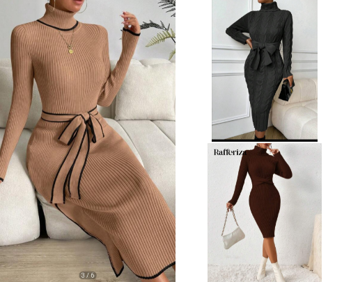 Cozy dresses for the fall/winter vibes cover photo collage