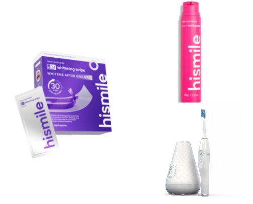 Hismile Toothpaste, Toothbrush and Accessories cover photo collage