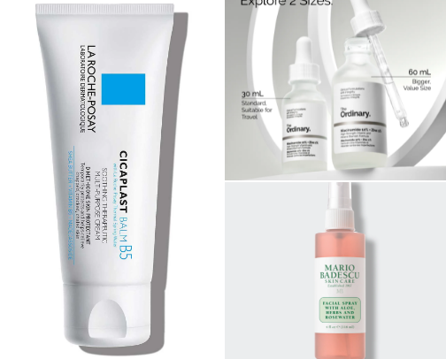 Skincare products for oily to normal skin✨ cover photo collage