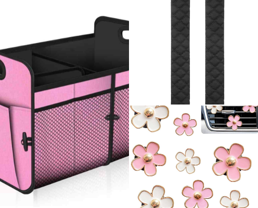 Car Accessories for the Girlies 🚙🎀 cover photo collage