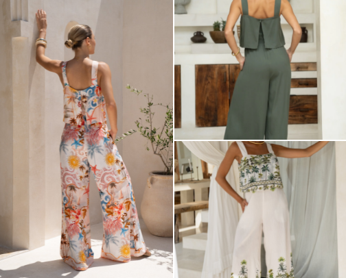 Tropical/Abstract Jumpsuit cover photo collage