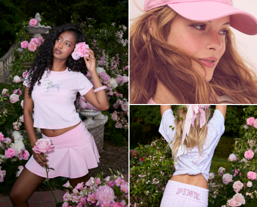 PINK X LOVESHACK COLLAB MUST HAVES cover photo collage