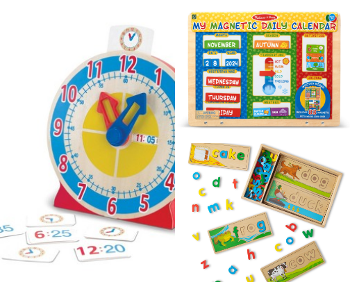 Learn through play! The best of Melissa and Doug. cover photo collage