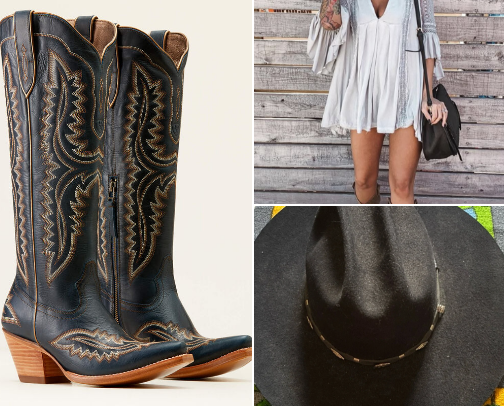 Country concert outfits cover photo collage