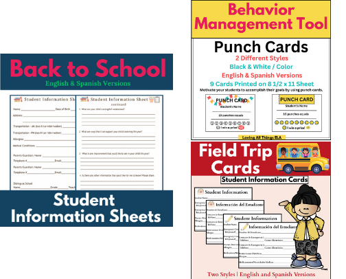 Elementary School Forms and Language Arts Morning Work cover photo collage