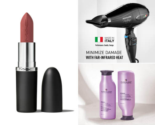 My favorite hair, skincare, & makeup recs cover photo collage