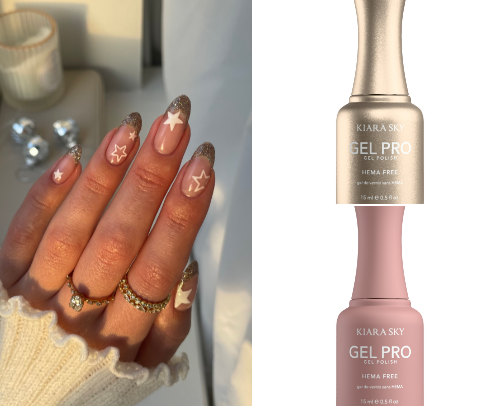 ⭐️🪩 NYE star nails cover photo collage