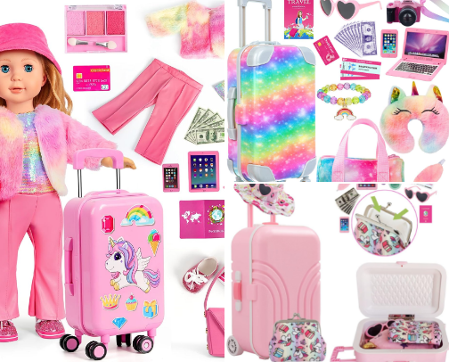 Top 10 Travel Sets Made for 18-Inch Dolls cover photo collage