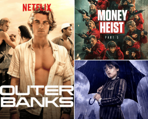 Fav Netflix series/movies cover photo collage
