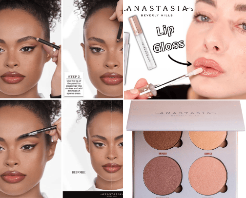 make up and beauty cover photo collage