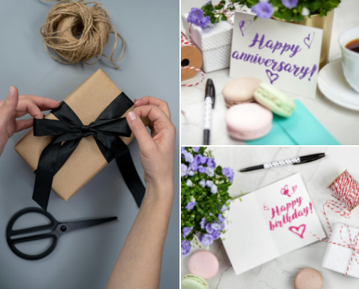 The Gift Registry: From Birthdays to Big Milestones cover photo collage