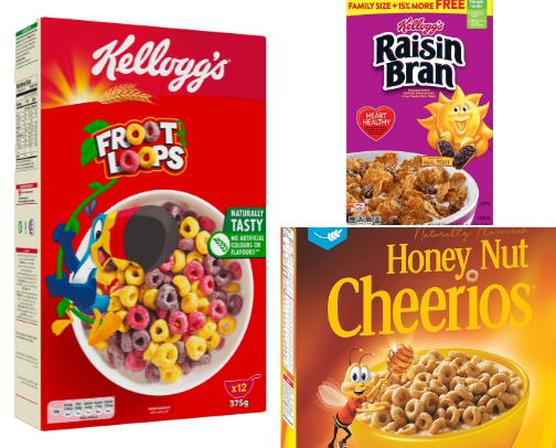 Delicious cereal for breakfast cover photo collage