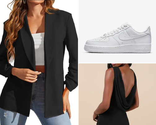 clothes and shoes cover photo collage