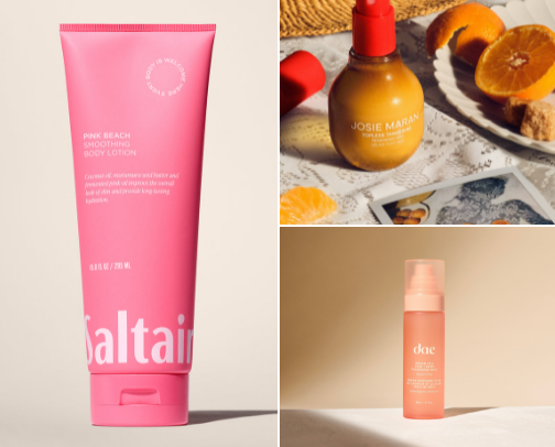 summer body care inspired by fruity & sweet summer goodness 🤍🥥💭🌞🐚 cover photo collage