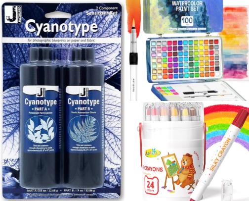 Art supplies for my crafty girlies💜 cover photo collage