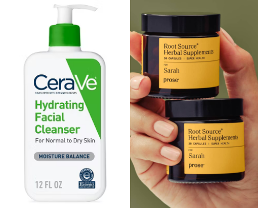 hair and skin care cover photo collage