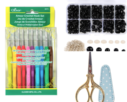 Amigurumi & Crochet Supply List cover photo collage