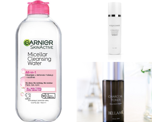 My OVER 40 SKINCARE desert island products cover photo collage